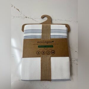 Ecologee Modern White and Blue Shower Curtain